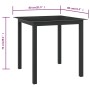 Aluminum and black glass garden table 80x80x74 cm by vidaXL, Garden tables - Ref: Foro24-312200, Price: 95,32 €, Discount: %