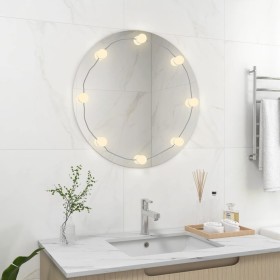 Round glass wall mirror with LED lights by vidaXL, Mirrors - Ref: Foro24-3078642, Price: 67,99 €, Discount: %