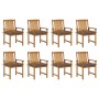 Garden chairs with cushions 8 pcs solid acacia wood by vidaXL, Garden chairs - Ref: Foro24-3078201, Price: 533,99 €, Discount: %