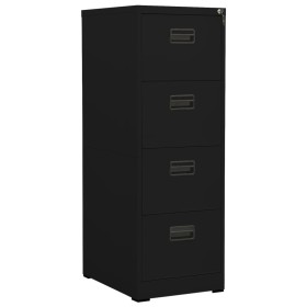 Aktenschrank aus schwarzem Stahl, 46 x 62 x 133 cm von vidaXL, Aktenschränke - Ref: Foro24-336280, Preis: 279,91 €, Rabatt: %