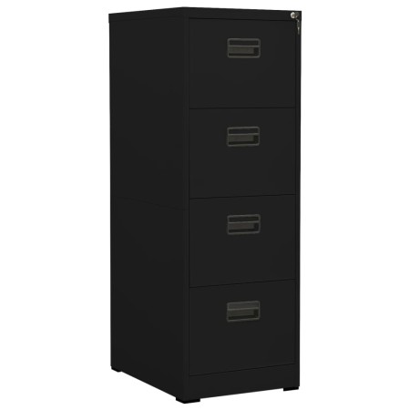 Black steel filing cabinet 46x62x133 cm by vidaXL, Filing cabinets - Ref: Foro24-336280, Price: 269,08 €, Discount: %