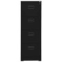 Black steel filing cabinet 46x62x133 cm by vidaXL, Filing cabinets - Ref: Foro24-336280, Price: 269,08 €, Discount: %