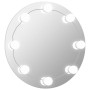 Espejo de pared con luces LED redondo de vidrio de vidaXL, Espejos - Ref: Foro24-3078639, Precio: 27,15 €, Descuento: %