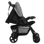 Carrito de bebés 2 en 1 de acero gris claro y negro de vidaXL, Cochecitos de bebé - Ref: Foro24-10383, Precio: 118,99 €, Desc...