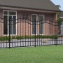 Garden fence with black coated steel spearhead 165cm by vidaXL, fence panels - Ref: Foro24-151081, Price: 163,02 €, Discount: %