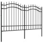 Garden fence with black coated steel spearhead 165cm by vidaXL, fence panels - Ref: Foro24-151081, Price: 163,02 €, Discount: %