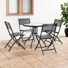 5-piece steel garden dining set by vidaXL, Garden sets - Ref: Foro24-3073503, Price: 231,99 €, Discount: %