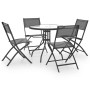 5-piece steel garden dining set by vidaXL, Garden sets - Ref: Foro24-3073503, Price: 231,87 €, Discount: %