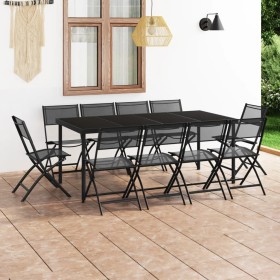 11-piece steel garden dining set by vidaXL, Garden sets - Ref: Foro24-3073497, Price: 530,73 €, Discount: %