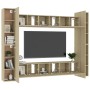 Set de muebles salón TV 10 pzas madera ingeniería roble Sonoma de vidaXL, Muebles TV - Ref: Foro24-3078967, Precio: 363,67 €,...