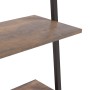 Inclined shelf with 5 dark brown-black shelves 64x34x185.5cm by vidaXL, Bookcases and shelves - Ref: Foro24-336377, Price: 86...