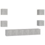 Set de muebles de salón 7 pzas madera ingeniería gris hormigón de vidaXL, Muebles TV - Ref: Foro24-3079081, Precio: 173,59 €,...