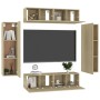 Juego de muebles de salón 6 piezas roble Sonoma de vidaXL, Muebles TV - Ref: Foro24-3078979, Precio: 212,08 €, Descuento: %