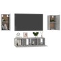 Set de muebles de salón 4 pzas madera ingeniería gris hormigón de vidaXL, Muebles TV - Ref: Foro24-3079062, Precio: 119,75 €,...