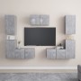 7-piece living room furniture set in concrete gray by vidaXL, TV Furniture - Ref: Foro24-3079091, Price: 205,69 €, Discount: %