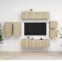 Sonoma Oak 8 Piece Living Room Furniture Set by vidaXL, TV Furniture - Ref: Foro24-3079019, Price: 222,31 €, Discount: %