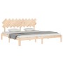 Estructura de cama con cabecero madera maciza 200x200 cm de vidaXL, Camas y somieres - Ref: Foro24-3193746, Precio: 144,39 €,...