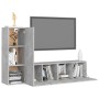 Set muebles de salón TV 3 pzas madera ingeniería gris hormigón de vidaXL, Muebles TV - Ref: Foro24-3079093, Precio: 114,83 €,...