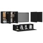 Set de muebles de salón TV 6 piezas madera de ingeniería negro de vidaXL, Muebles TV - Ref: Foro24-3078784, Precio: 159,54 €,...