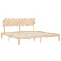 Estructura de cama con cabecero madera maciza 200x200 cm de vidaXL, Camas y somieres - Ref: Foro24-3193746, Precio: 144,39 €,...