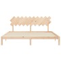 Estructura de cama con cabecero madera maciza 200x200 cm de vidaXL, Camas y somieres - Ref: Foro24-3193746, Precio: 144,39 €,...