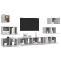 Set muebles de salón TV 8 pzas madera ingeniería gris hormigón de vidaXL, Muebles TV - Ref: Foro24-3079134, Precio: 225,36 €,...