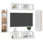 Set de muebles de salón TV 6 piezas madera de ingeniería blanco de vidaXL, Muebles TV - Ref: Foro24-3078664, Precio: 214,97 €...