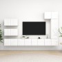 Living room furniture set 8 pieces glossy white engineered wood by vidaXL, TV Furniture - Ref: Foro24-3079346, Price: 273,07 ...