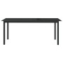 Mesa de jardín de aluminio y vidrio negro 190x90x74cm de vidaXL, Mesas de jardín - Ref: Foro24-312202, Precio: 149,21 €, Desc...