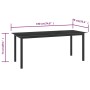 Mesa de jardín de aluminio y vidrio negro 190x90x74cm de vidaXL, Mesas de jardín - Ref: Foro24-312202, Precio: 157,42 €, Desc...