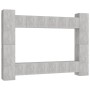 Wohnzimmermöbel Set 10 tlg. Holzwerkstoff grau Beton von vidaXL, TV-Möbel - Ref: Foro24-3079072, Preis: 415,90 €, Rabatt: %