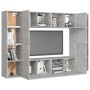 Set de muebles de salón 8 pzas madera ingeniería gris hormigón de vidaXL, Muebles TV - Ref: Foro24-3079088, Precio: 236,56 €,...