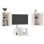 Living room furniture 3 pieces glossy white engineered wood by vidaXL, TV Furniture - Ref: Foro24-3079287, Price: 100,07 €, D...