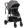 Light gray and black steel 2-in-1 baby stroller by vidaXL, Baby strollers - Ref: Foro24-10335, Price: 197,11 €, Discount: %