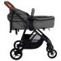 Light gray and black steel 2-in-1 baby stroller by vidaXL, Baby strollers - Ref: Foro24-10335, Price: 197,11 €, Discount: %