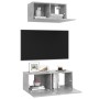 Set de muebles de salón 2 pzas madera ingeniería gris hormigón de vidaXL, Muebles TV - Ref: Foro24-3079120, Precio: 74,91 €, ...