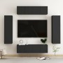 6-piece black engineered wood TV living room furniture set by vidaXL, TV Furniture - Ref: Foro24-3078769, Price: 218,99 €, Di...