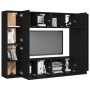 Set de muebles de salón TV 8 piezas madera ingeniería negro de vidaXL, Muebles TV - Ref: Foro24-3078773, Precio: 222,01 €, De...