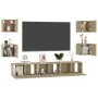 Set muebles de salón TV 7 pzas madera ingeniería roble Sonoma de vidaXL, Muebles TV - Ref: Foro24-3078976, Precio: 164,78 €, ...