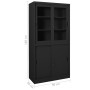 Office cabinet sliding door anthracite steel 90x40x180cm by vidaXL, Lockers and storage cabinets - Ref: Foro24-335965, Price:...