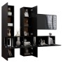 Set de muebles de salón TV 7 piezas madera ingeniería negro de vidaXL, Muebles TV - Ref: Foro24-3078823, Precio: 211,86 €, De...