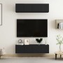 Living room furniture 4 units black engineered wood 60x30x30 cm by vidaXL, TV Furniture - Ref: Foro24-3078744, Price: 129,35 ...