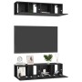 Living room furniture 4 units black engineered wood 60x30x30 cm by vidaXL, TV Furniture - Ref: Foro24-3078744, Price: 129,35 ...