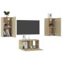 Juego de muebles de salón 3 piezas roble Sonoma de vidaXL, Muebles TV - Ref: Foro24-3078972, Precio: 90,39 €, Descuento: %