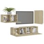 Set de muebles salón TV 4 pzas madera ingeniería roble Sonoma de vidaXL, Muebles TV - Ref: Foro24-3078992, Precio: 113,87 €, ...