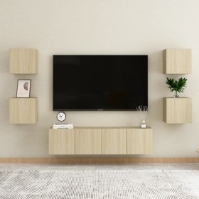 Sonoma Oak 6 Piece Living Room Furniture Set by vidaXL, TV Furniture - Ref: Foro24-3078975, Price: 144,37 €, Discount: %