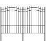 Garden fence with black coated steel spearhead 190cm by vidaXL, fence panels - Ref: Foro24-151082, Price: 223,18 €, Discount: %