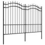 Garden fence with black coated steel spearhead 190cm by vidaXL, fence panels - Ref: Foro24-151082, Price: 223,18 €, Discount: %