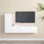 White engineered wood 3-piece TV living room furniture set by vidaXL, TV Furniture - Ref: Foro24-3078673, Price: 115,19 €, Di...