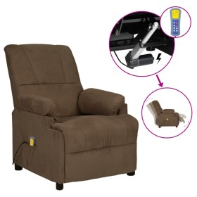 Brown synthetic suede leather electric massage chair by vidaXL, Electric massage chairs - Ref: Foro24-3073836, Price: 192,99 ...